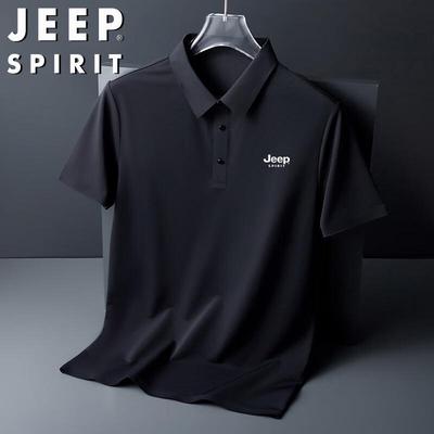 Polo da uomo JEEP SPIRIT in seta di ghiaccio ad asciugatura rapida
