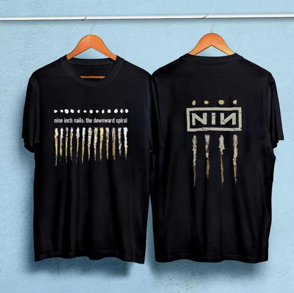 Summer New Nine Inch Nails Printed T-shirt for Men Women Street Cotton T-shirts Street Men's T-Shirt Casual Crew Neck Unseix Top