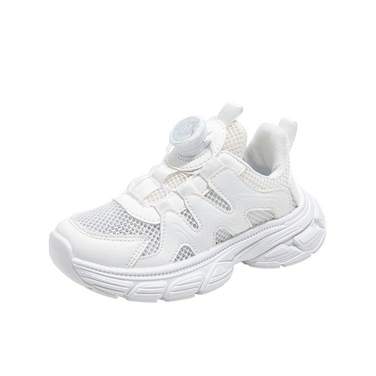 

Spring Summer Sport Shoes For Children Anti-slippery Mesh Breathable Teenager Kid s Sneakers Solid Color Casual Running Footwear 28