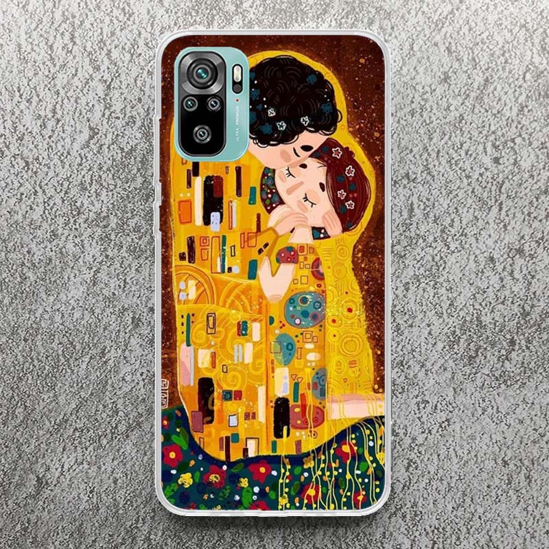 Kiss by Gustav Klimt Desig Phone Case For Xiaomi Redmi Note 14 13 12S 12 10 10S 11 11S 11E Pro Plus 11T 14Pro Soft Silicone Shel