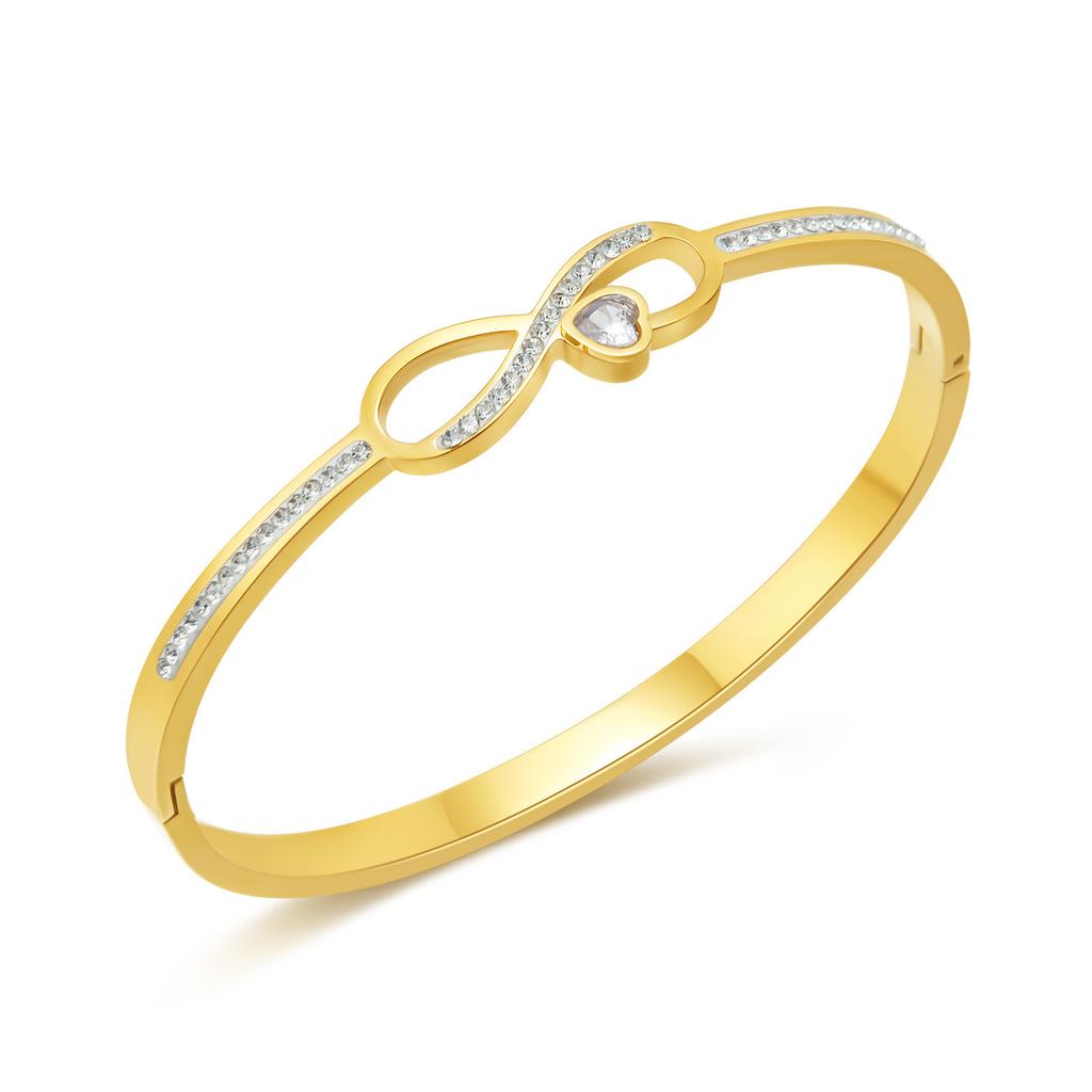 Leichtes Luxus-Armband aus klebrigem Diamant-Titanstahl, modisches, hochgefühlvolles Edelstahl-Temperamentarmband für Damen