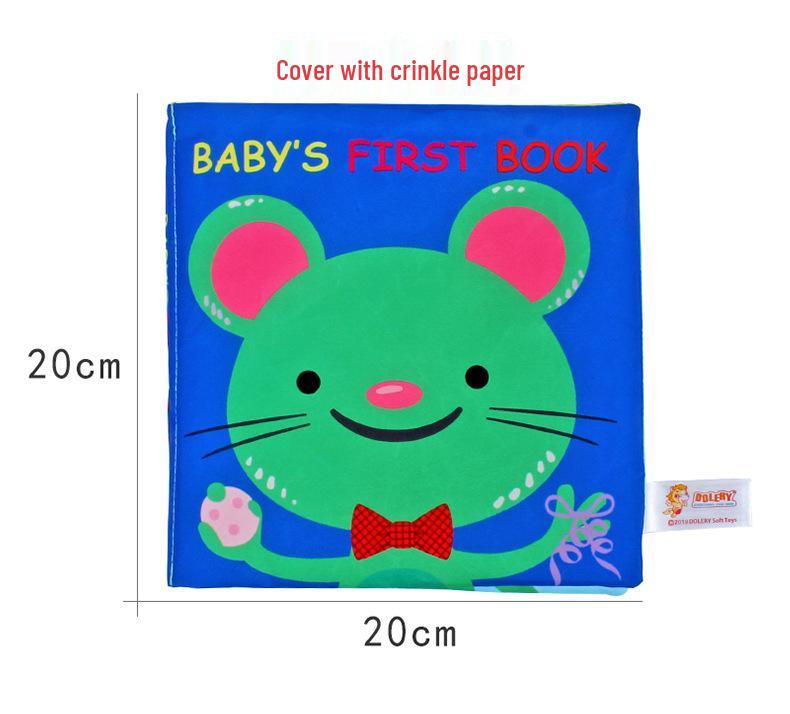 Multifunctional Tear-Proof Cloth Book: Educational Baby Rattle & Enlightenment Toy