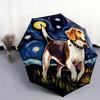 1PC cute dog pet puppy Umbrella Portable Folding Umbrella Iron Frame Hole Bone Structure Outdoor Home Umbrella A6