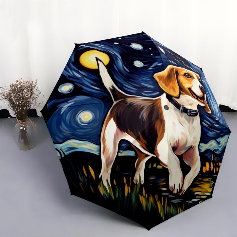 1PC cute dog pet puppy Umbrella Portable Folding Umbrella Iron Frame Hole Bone Structure Outdoor Home Umbrella A6