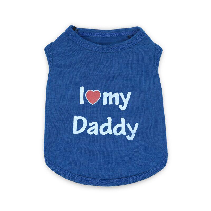 Pet Clothing: Daddy & Mommy Vest for Small Dogs - Spring, Summer, Autumn Styles.