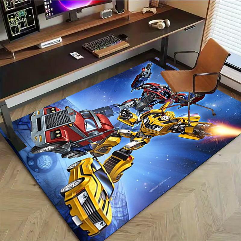 Transformers Robots Disguise Carpet For Playroom Bedroom Living Room Sofa Home Decorkids Game Area Rug Nonslip Floor Mat