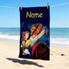 Custom Name Princess Dreams Stylish Digital Printing Beach Towel Quick‑Drying Absorbent Blanket for Beach Pool Gym Travel