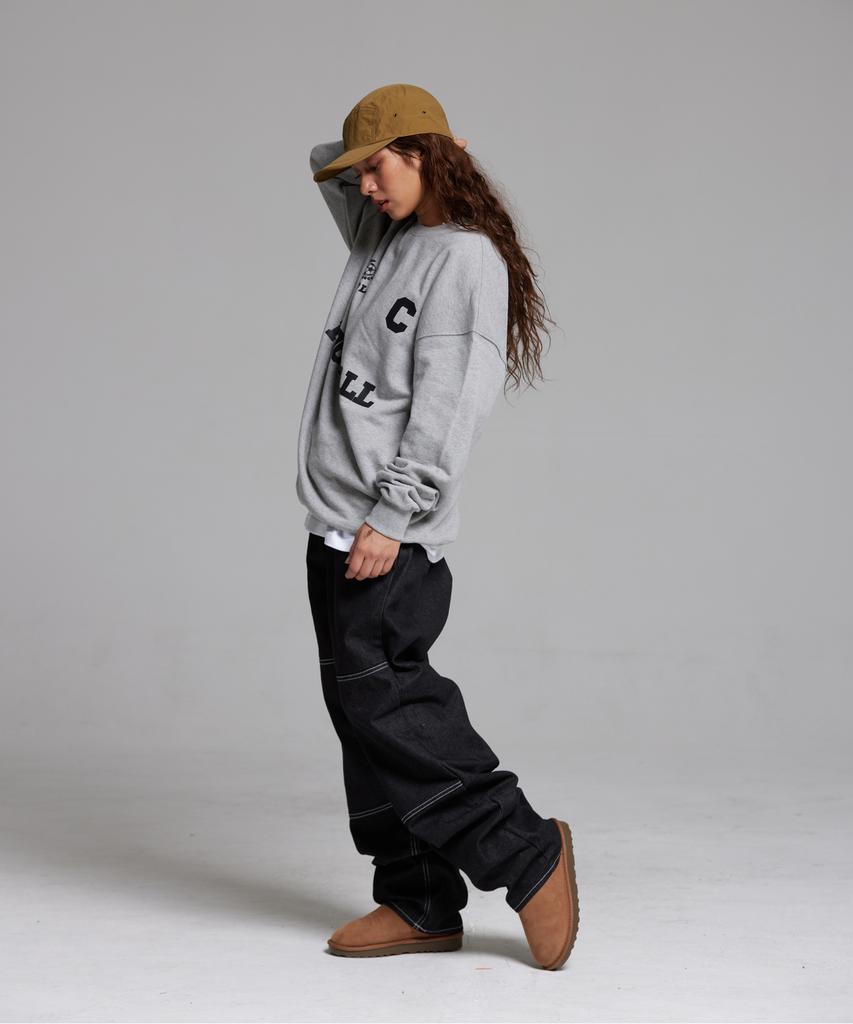 CREAM SODA LAB C Logo Football Club Sweatshirt Grey
