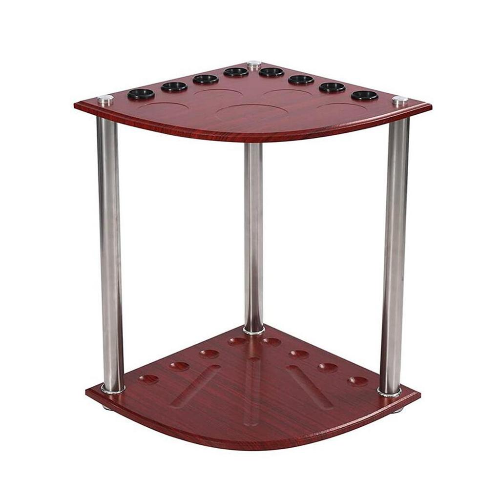 Billiard Pool Cue Rack, Corner Holder, Freestanding Rod Organizer Table Storage Holder