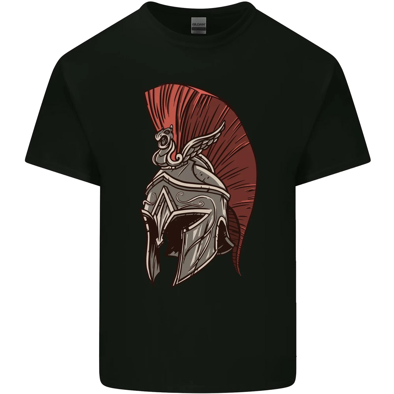 Roman Helmet Bodybuilding Gym Spartan Kids T-Shirt Childrens S