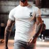 Men O Neck Letters Print T Shirt Casual O Neck 3d Tees Breathable Polyester Sportwear T-shirts