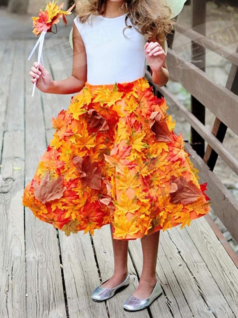 Artificial Plants Silk Maple Leaf Halloween Festival Party Scene Decoration Fall Home Room Vase Table Wedding Scrapbook Art Wall