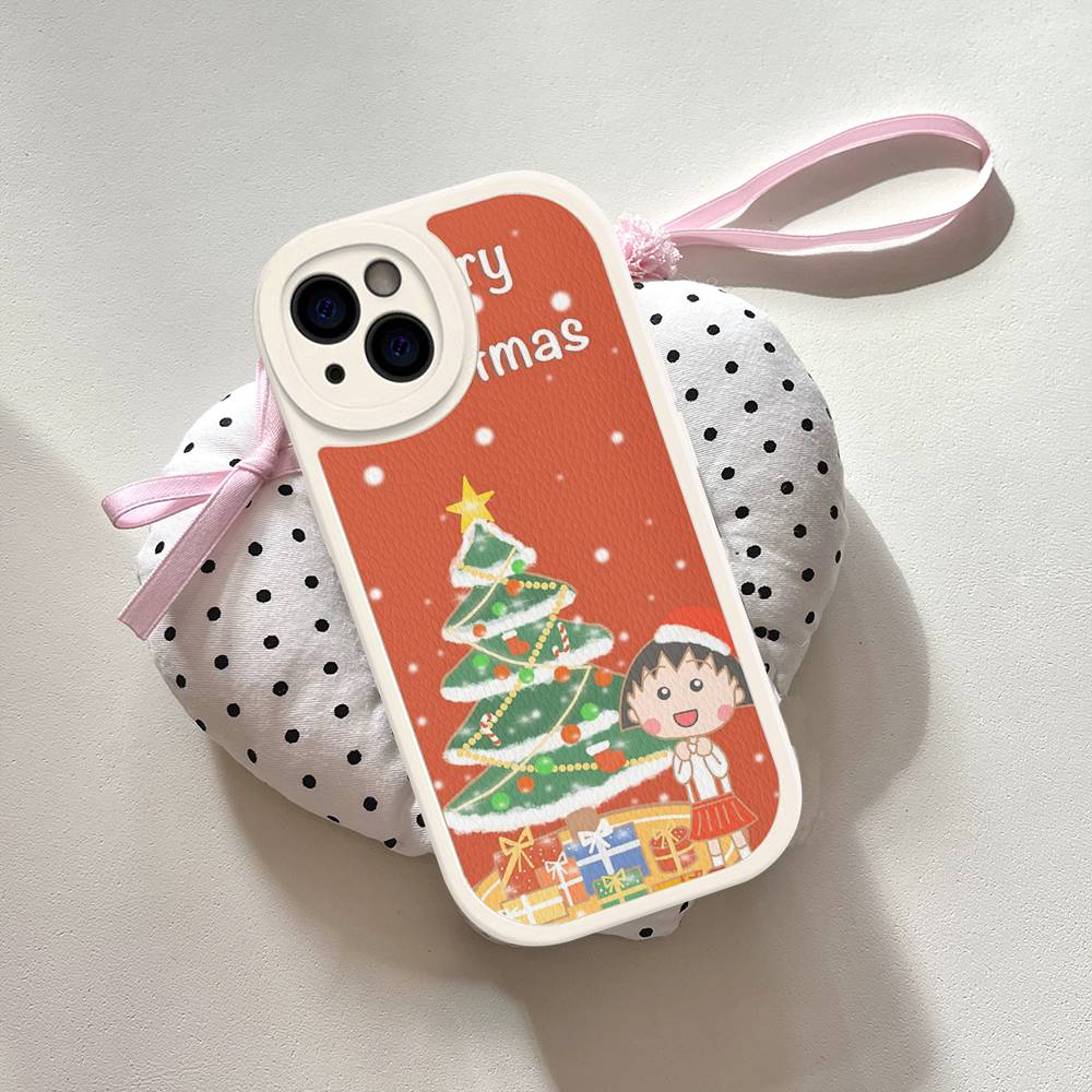 Catoon Chibi M-Maruko ChanS Phone Case For IPhone 16 15 14 13 12 11 Pro Max Plus Shockproof Leather Cover