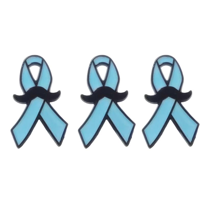 Friendly Blue Ribbon Brooch Pin Lightweight Secure Design For Casual Formal