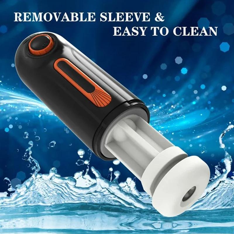 Telescopic Automatic Masturbator Sucking Male Masturbation Cup Erotic Vagina Pussy Blowjob Machine Sex Tooys for Man Adult Toy