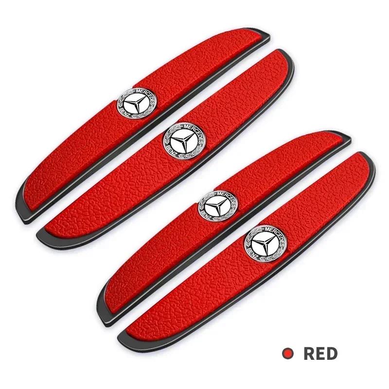 AAUN1 4Pc Rubber Anti Collision Strip Car Door Rearview Mirror Protector Stickers For Mercedes Benz W124 W126 W140 W168 W169 W176 W220