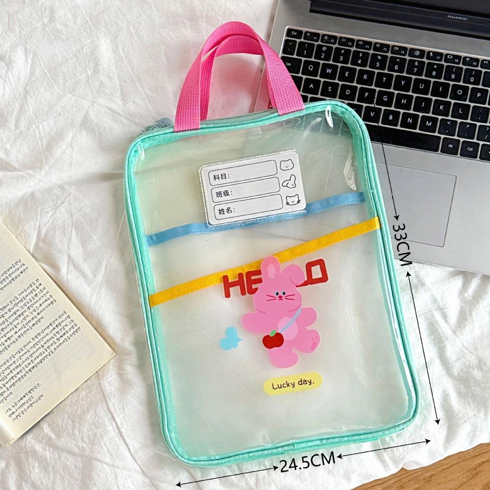 

Прозрачный пакет для хранения тестовых работ Многофункциональный пакет-папка Мультяшный пакет для файлов Студенты зелёный