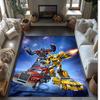 Transformers Printed Crystal Velvet Area Rug, Soft Anti-Slip Water Absorbent Floor Mat for Living Room Bedroom