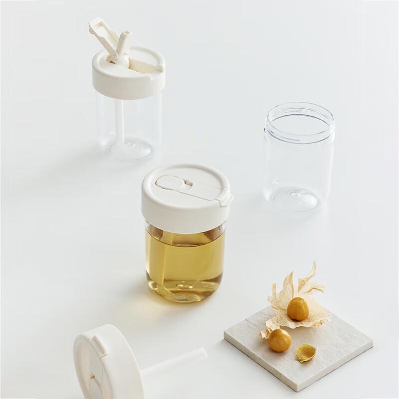 Ouleke 380ml Portable Glass Straw Sports Bottle