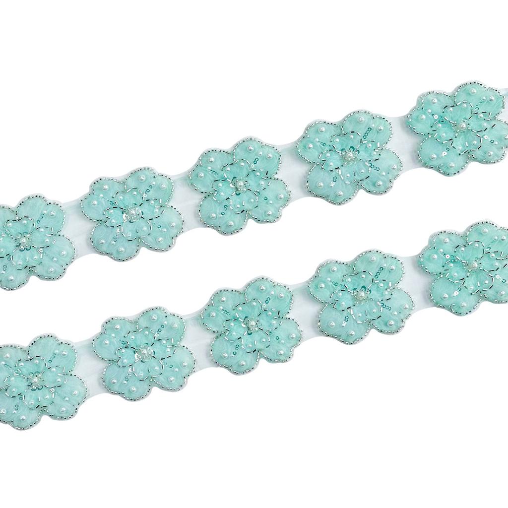 Exquisite Multi-Colored Bead Flower Lace Clothing Dress Wedding Dress Decoration Hair Accessories Lace Accessories