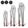 WISEUP 5" 7'' 10'' Curved Jaw Locking Plier Adjustable Nut Pliers Set For Water Pipe Car Mechanical Maintenance Home Hand Tools