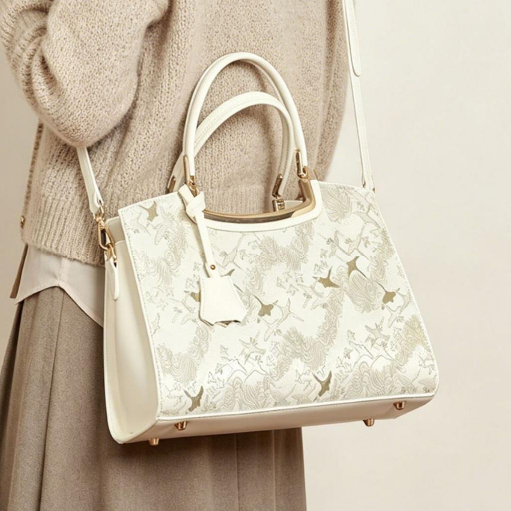 Handbag New Large Capacity Handbag New Chinese Light Luxury Fashion Shoulder Bag Daily Commuter Bag Wholesale