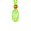 Net Woven Pendant Necklace with Adjustable for Men Women Casual Jewelry