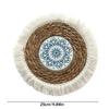 Individualisierte Rattan-Wanddekorationen Einzigartiger runder Wandbehang aus Grasgeflecht