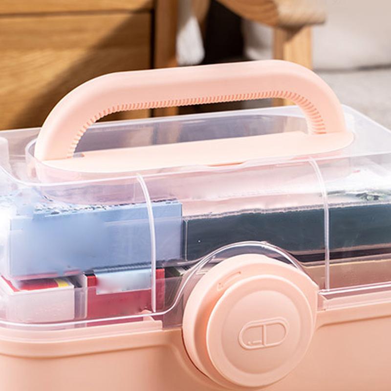 Medizinaufbewahrungsbox Kunststoff Mehrschichtig Großes Fassungsvermögen Medizinschrank für Haushalt