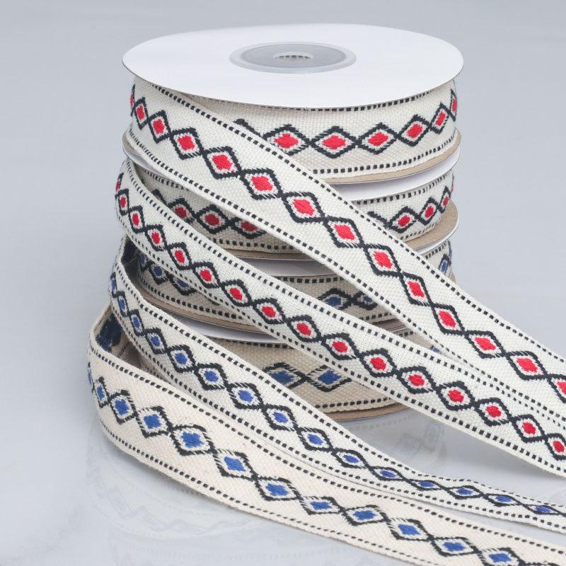 DIY Romantyczny Etniczny Styl Poliester/bawełna Żakardowa Wstążka, Paski Boczne, Sznurek do Kołnierzyka, Odzież, Torby, Buty, Kapelusze, Ręcznie Robione Akcesoria, Wstążki