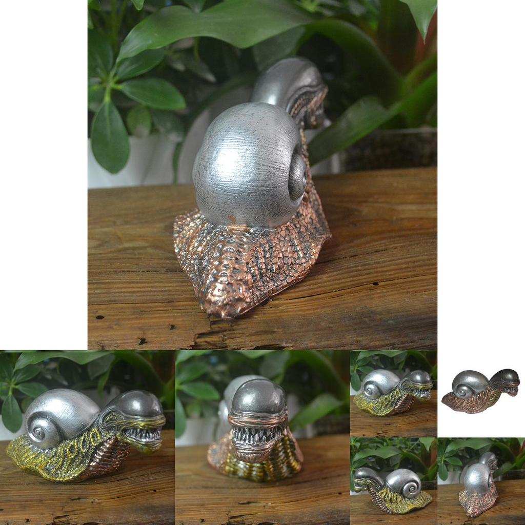 Hand-painted Decorative Snail Sculpture Colorful Resin Art For Rustic Farmhouse Style
