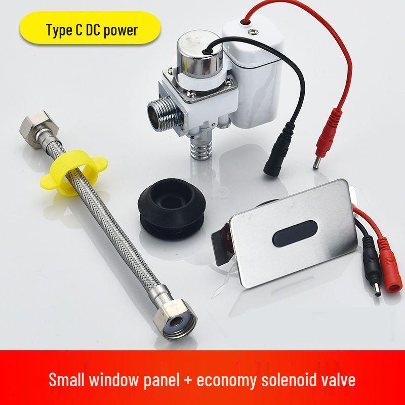 Automatic Urinal Flusher Kit: 6V Solenoid Valve & Battery Box with Sensor Accessories