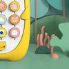 Baby Phone Toys Early Educational Simulation Music Telephone Toy for 1 to 3 Years Old Toddlers Yellow