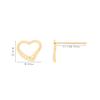 ESTELLE [Official] Women's 10K Yellow Gold Heart Motif Earrings 0202-3563-0019-0000