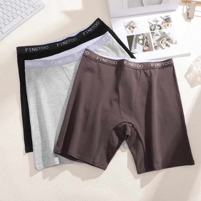 2pcs Women's High Waisted Boxer Briefs Cotton Plus Size Panties Sexy Elastic Waistband Sports Shorts Casual Comfortable Lingerie