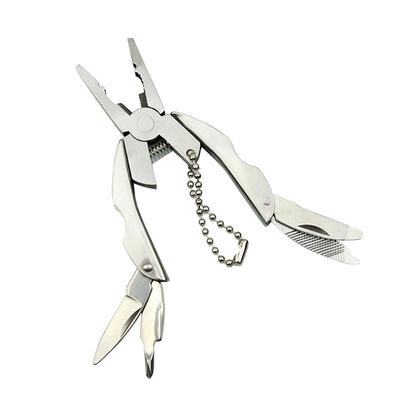 Mini pince pliante multifonctionnelle pour l'extérieur, porte-clés, outil de randonnée en plein air, couteau multi-outils de poche