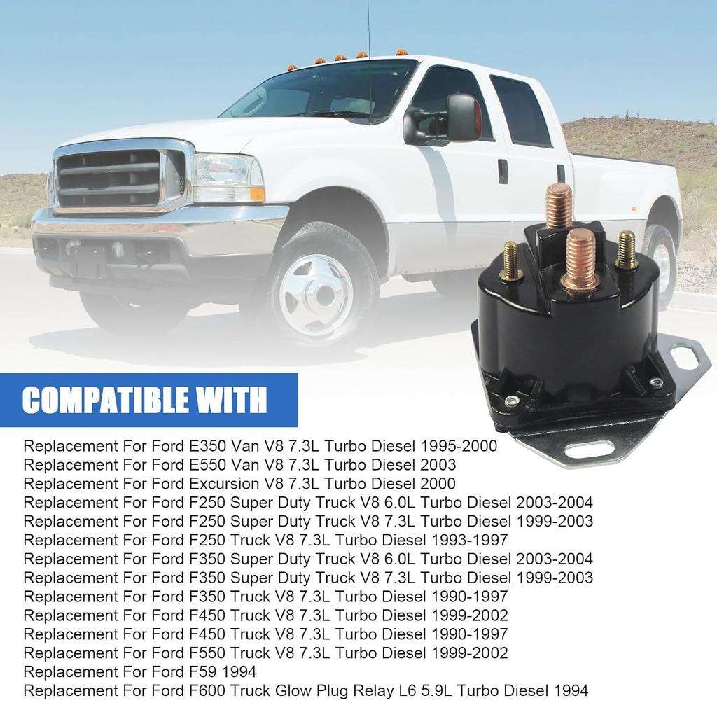 JDMSPEED New Diesel Glow Plug Relay Solenoid Replacement For Ford 7.3L Power Stroke Diesel Pickup