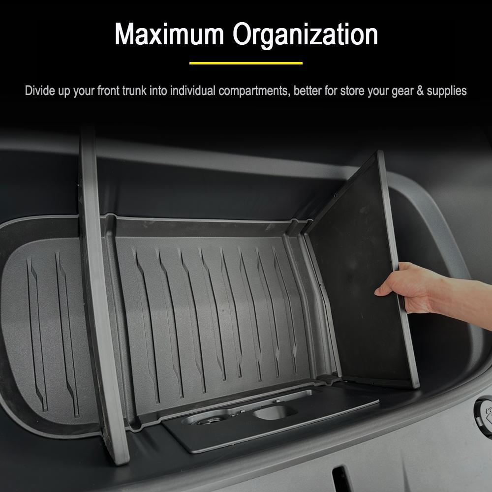 for 2025 2026 Tesla Model Y Juniper Front Trunk Mat Partition Board TPE Frunk Mads Protector Pad Organizer Storage Box Accessory