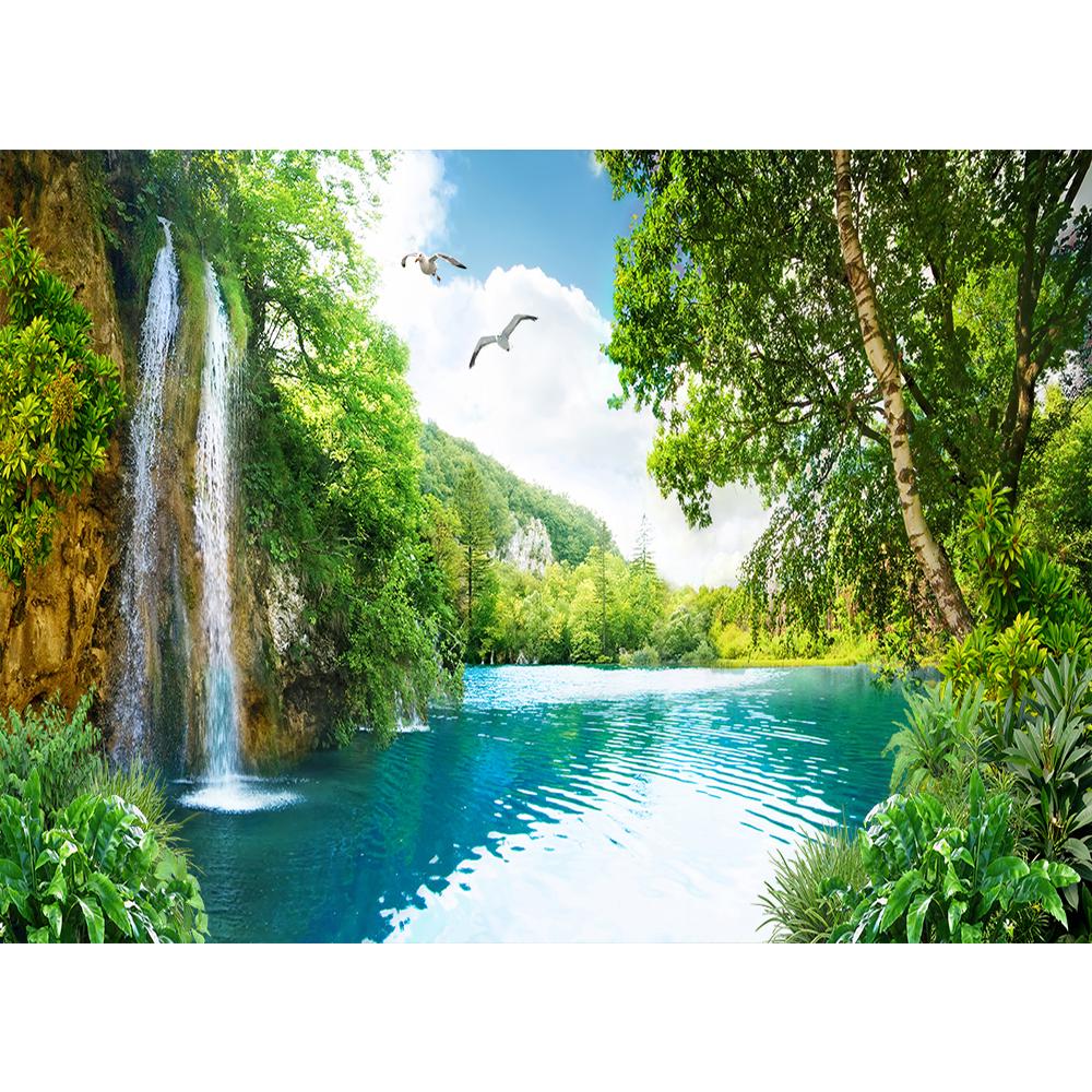 Mural de perete 3d Peisaj montan Scenă Tapet Cascadă Living Canapea Dormitor Mural de perete Cascadă