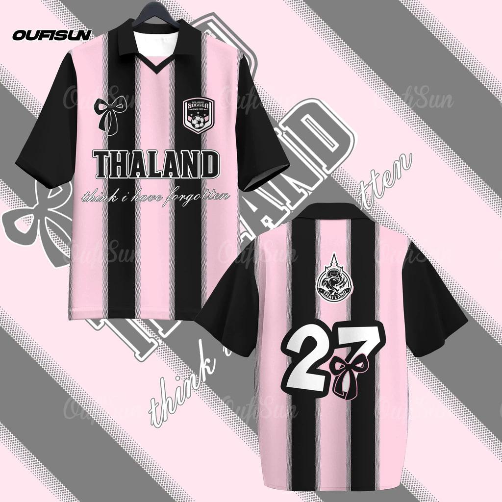 THAILAND Football Soccer Polo Vintage Shirt National Team Unisex Men Women Sport Training JERSEY CHEER Print Quick Dry Short Sleeve Uniform