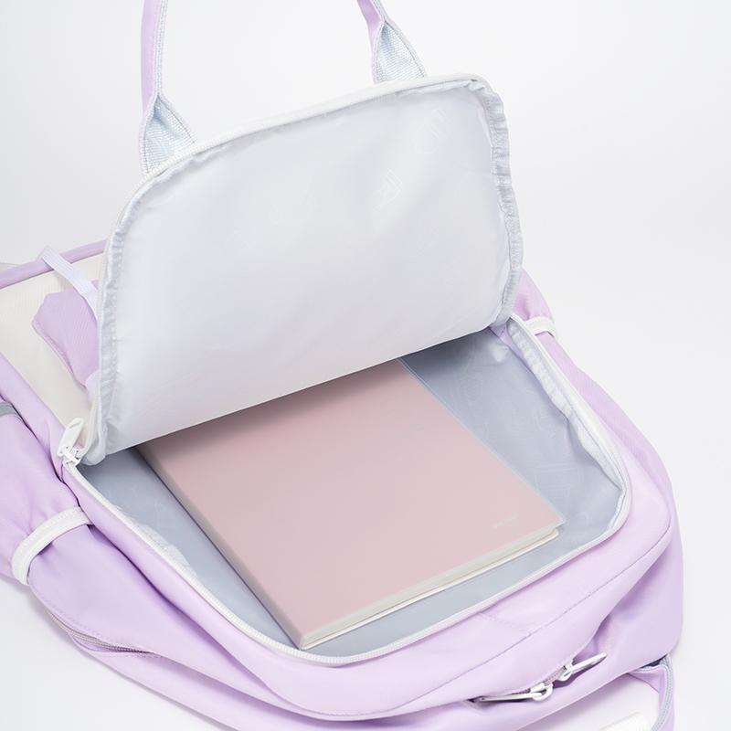 Women's Color Block Backpack Large Capacity Middle School Student Schoolbag
