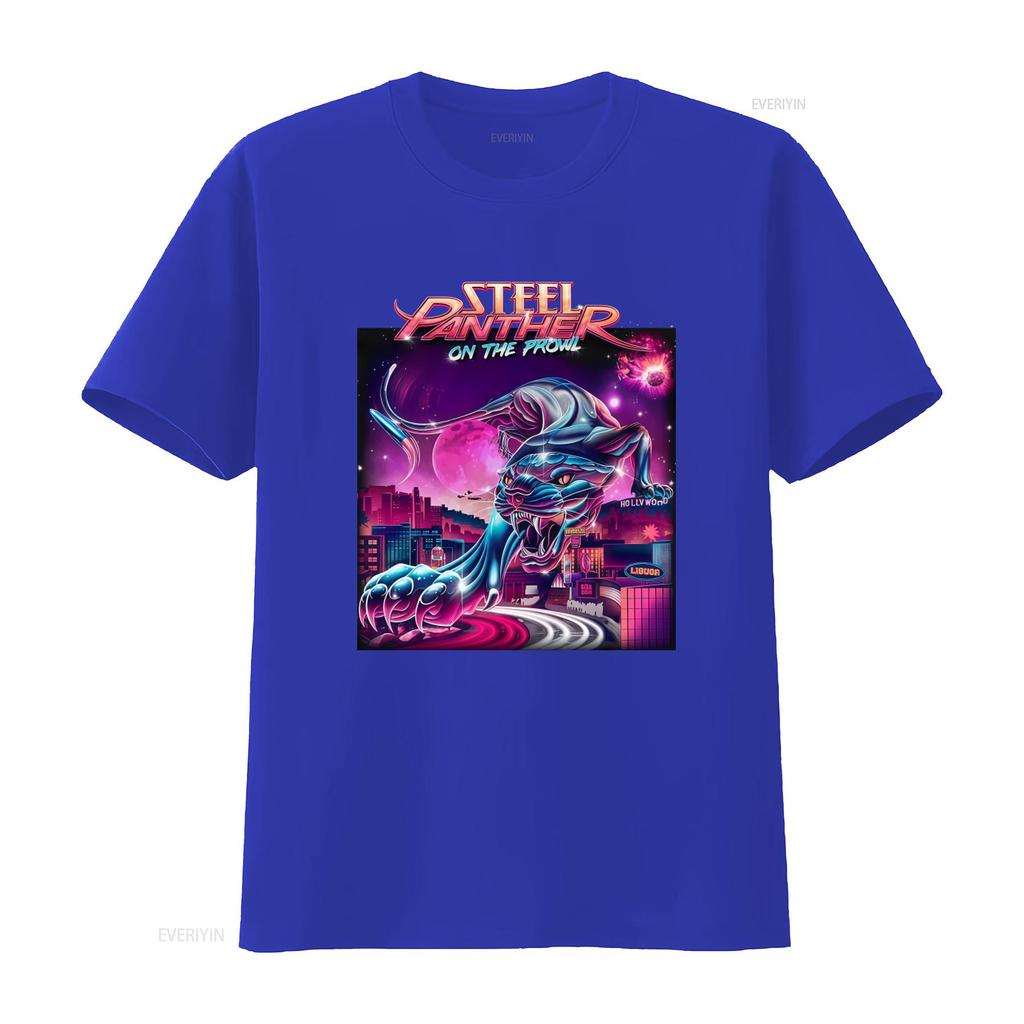 Steel Panther On The Prowl T Shirt for Men Fans Available In All Sizes Vintage Washed Slightly Graphic Versatile