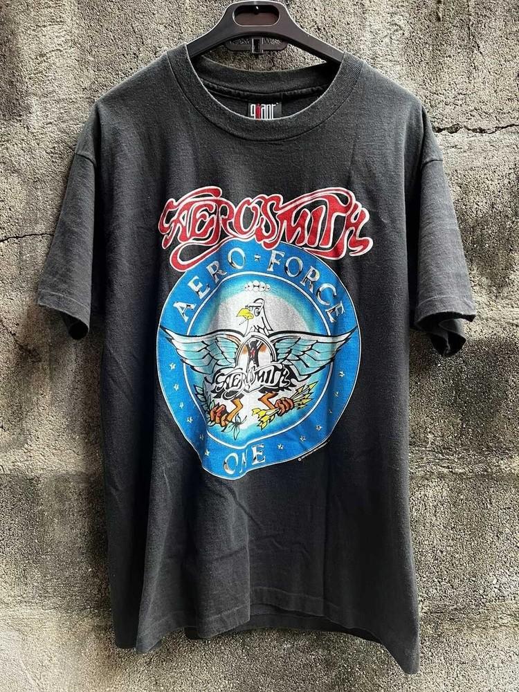 

Rare × Rock T Shirt × Vintage Aerosmith shirt 90s Reprint AN51123 Unisex T-Shirt L