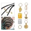 Dreadlocks Beads Metal Cuffs Hair Braiding Rings Pendant 80PCS Set Braiding Clips Hair Decorations for Party Wedding Prom   Accessories Gold Silve