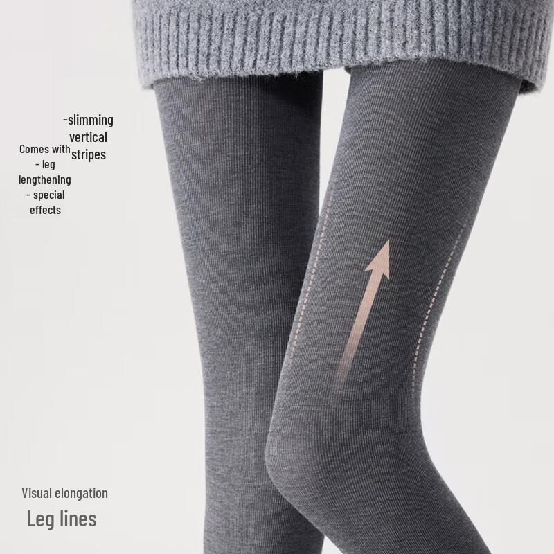 Women's Wool Blend Vertical Stripe Slimming Tights