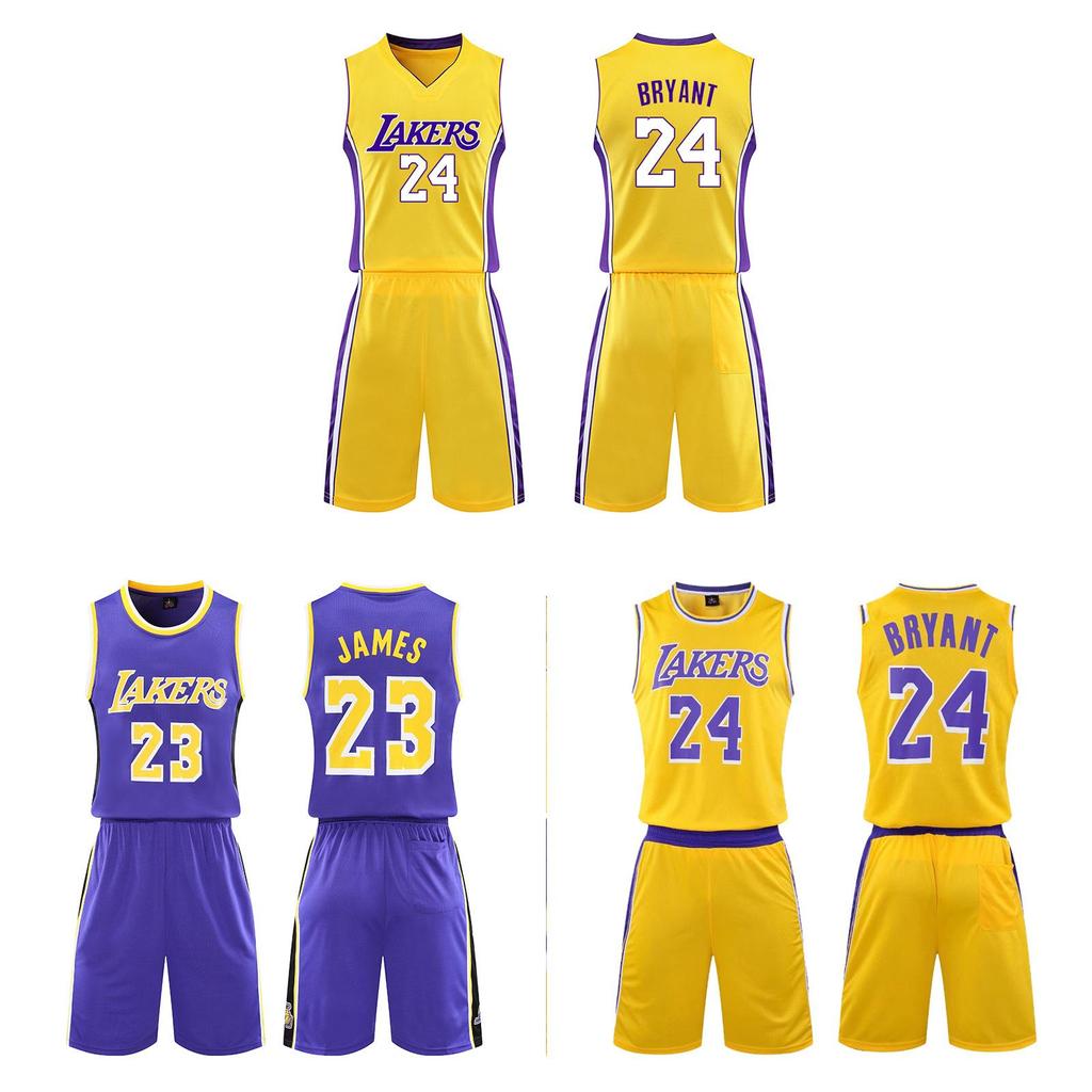Lakers Lebron James Basketball Jersey Set With Fast Dry Fabric For Kids And Adults