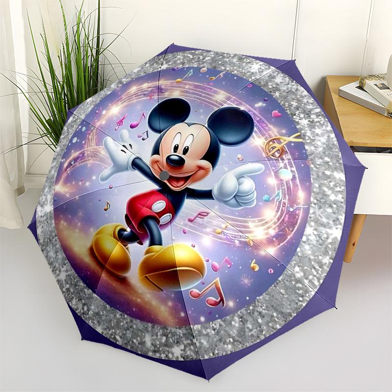 Mickey and friends Themed Travel Umbrella-8 Ribs Automatic Opening and Closing, Portable Folding Design, Compact and Stylish Umbrella