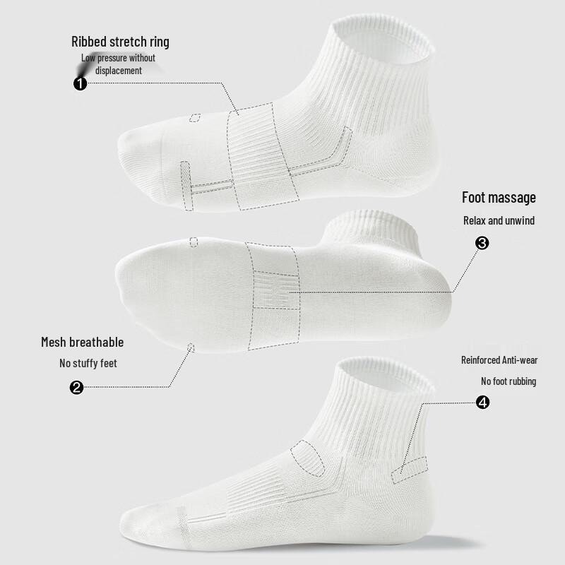 Men's Anti-Odor Antibacterial Cotton Mid-Calf Socks