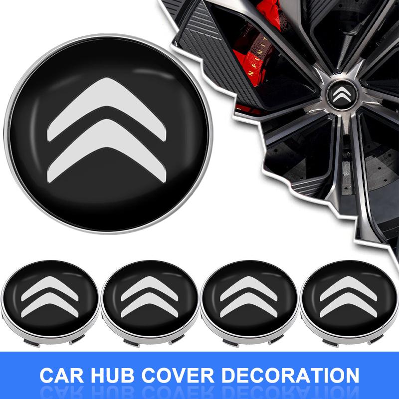 4pcs Car Wheel Center Hub Cap Logo Stickers Rim Cover Emblem For Citroen berlingo xsara picass Car styling C2 C3 C4 C5 X7 alb256