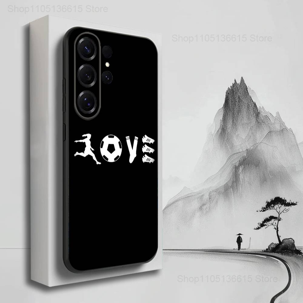 Sports Football Soccer For Samsung S9,S10,S20,S10,S21,S25,S24,S23,Ultra,FE,Plus,Lite,Soft Silicone Black Case